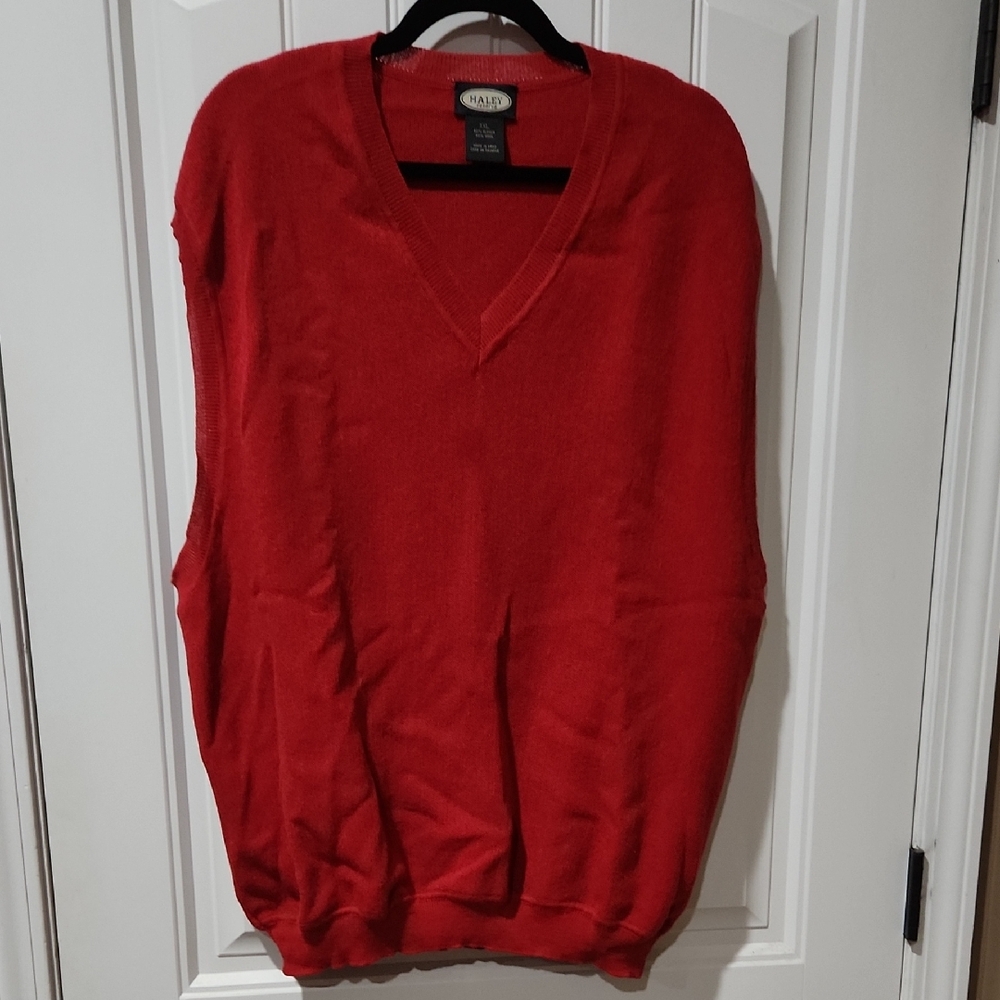 Gant Red V-Neck Sweater